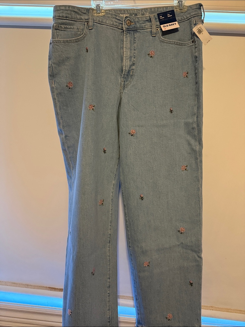 Old Navy Light Blue Embroidered Women’s Jeans